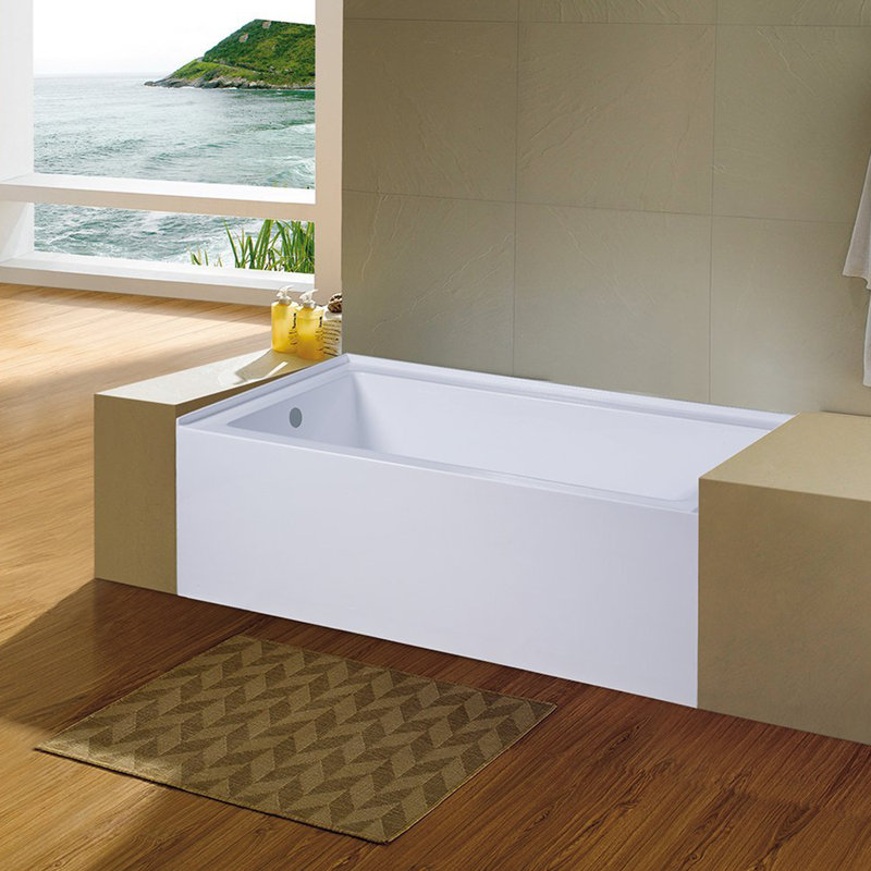 Eviva Nova 60'' x 32'' Alcove Soaking Acrylic Bathtub & Reviews Wayfair